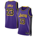 Ldoa LA.Lakers #23 Lebron James Statement Edition Swingman Stitched Jerseys