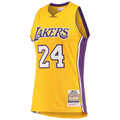 Ldoa LA.Lakers #24 Kobe Bryant Gold Hardwood Classics 2008-2009 Authentic Stitched Jerseys By Mitchell & Ness