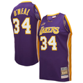 Ldoa LA.Lakers #34 Shaquille O'Neal Mitchell & Ness Purple 2000 All-Star Game Authentic Jerseys