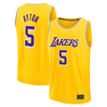Ldoa LA.Lakers #5 Deandre Ayton Gold Fast Break Replica Player Stitched Jerseys - Icon Edition