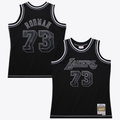 Ldoa LA.Lakers #73 Dennis RodmanBlack Mitchell & Ness 1998 Contrast 2K Swingman Stitched Jerseys