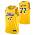 Ldoa LA.Lakers #77 Luka Don?i? Gold Swingman Stitched Jerseys - Icon Edition