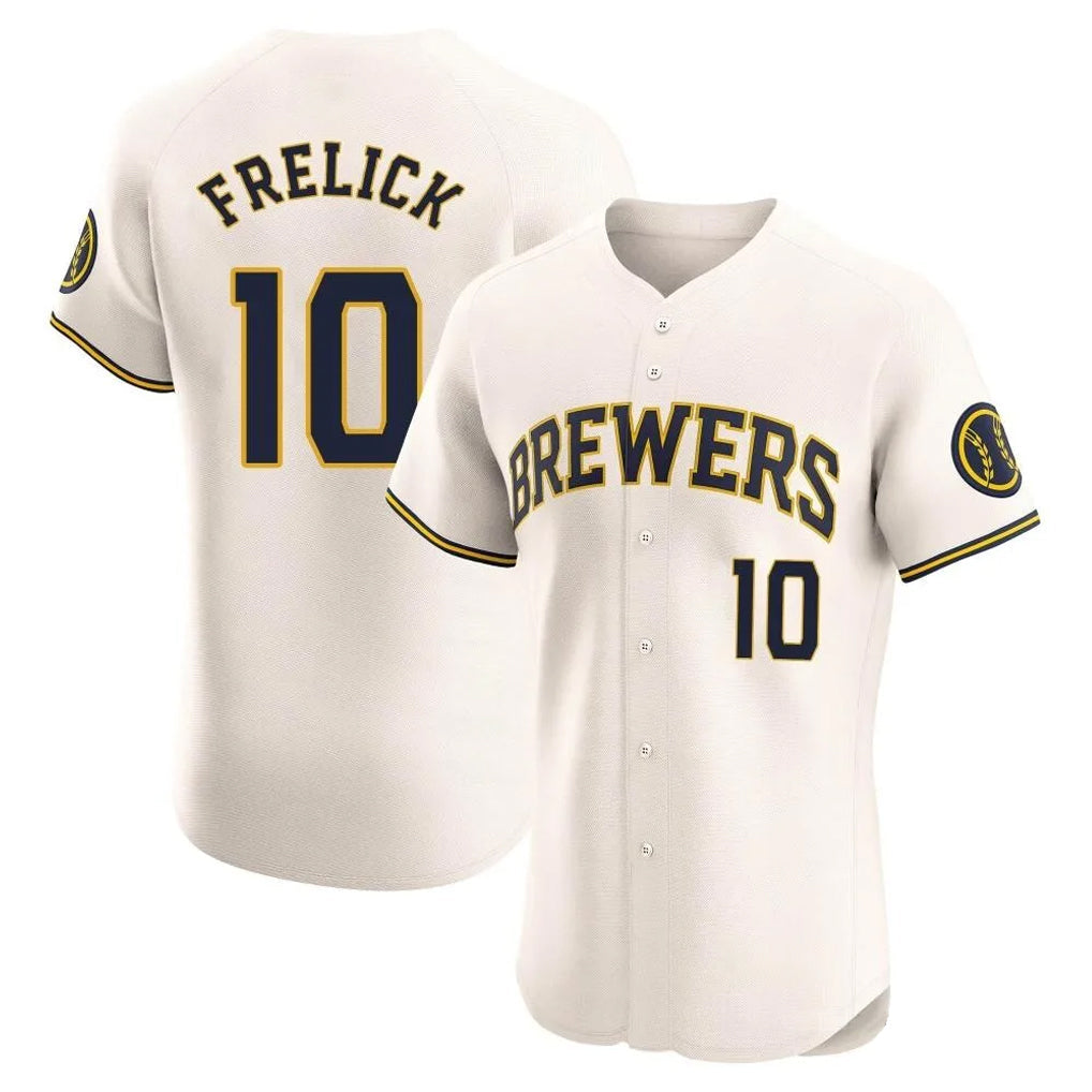 Ldoa M.Brewers #10 Sal Frelick Player Cream Home Limited Elite Stitched Jerseys