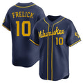 Ldoa M.Brewers #10 Sal Frelick Player Navy Home Limited Stitched Jerseys