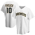 Ldoa M.Brewers #10 Sal Frelick Player White Home Game Stitched Jerseys