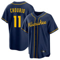 Ldoa M.Brewers #11 Jackson Chourio Player Navy Home Game Stitched Jerseys