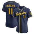 Ldoa M.Brewers #11 Jackson Chourio Player Navy Home Limited Elite Stitched Jerseys