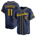 Ldoa M.Brewers #11 Jackson Chourio Player Navy Home Limited Stitched Jerseys