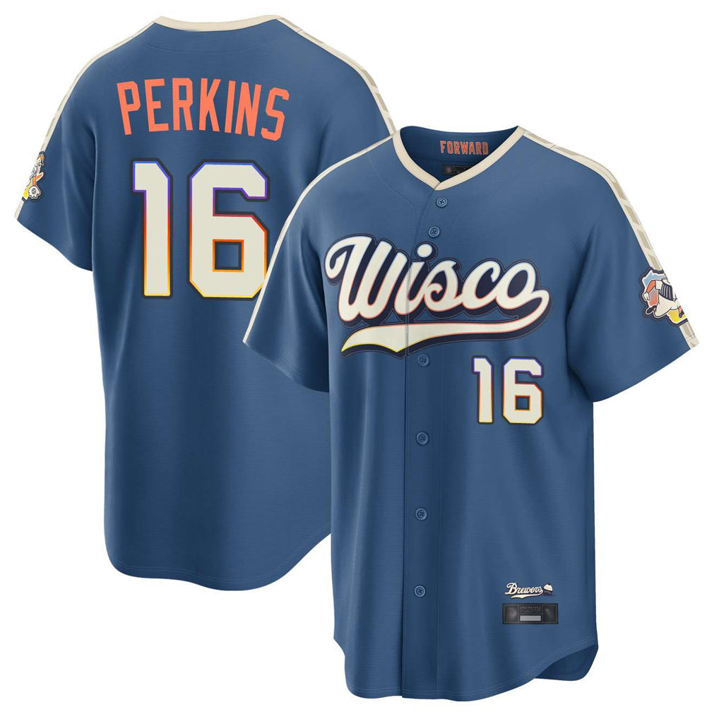 Ldoa M.Brewers #16 Blake Perkins Player Blue 2026 City Connect Home Game Stitched Jerseys