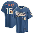 Ldoa M.Brewers #16 Blake Perkins Player Blue 2026 City Connect Home Game Stitched Jerseys