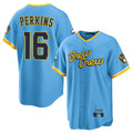 Ldoa M.Brewers #16 Blake Perkins Player Light Blue City Connect Home Game Stitched Jerseys