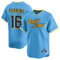 Ldoa M.Brewers #16 Blake Perkins Player Light Blue City Connect Home Limited Stitched Jerseys