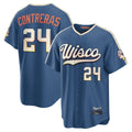 Ldoa M.Brewers #24 William Contreras Player Blue 2026 City Connect Home Game Stitched Jerseys