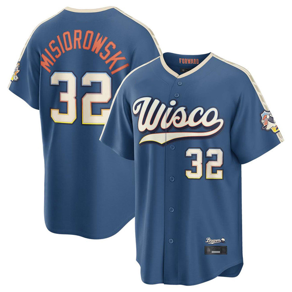 Ldoa M.Brewers #32 Jacob Misiorowski Player Blue 2026 City Connect Home Game Stitched Jerseys