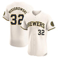 Ldoa M.Brewers #32 Jacob Misiorowski Player Cream Home Limited Elite Stitched Jerseys