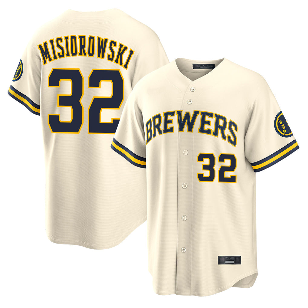 Ldoa M.Brewers #32 Jacob Misiorowski Player Cream Home Limited Stitched Jerseys