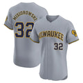 Ldoa M.Brewers #32 Jacob Misiorowski Player Gray Home Limited Elite Stitched Jerseys