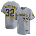 Ldoa M.Brewers #32 Jacob Misiorowski Player Gray Home Limited Stitched Jerseys