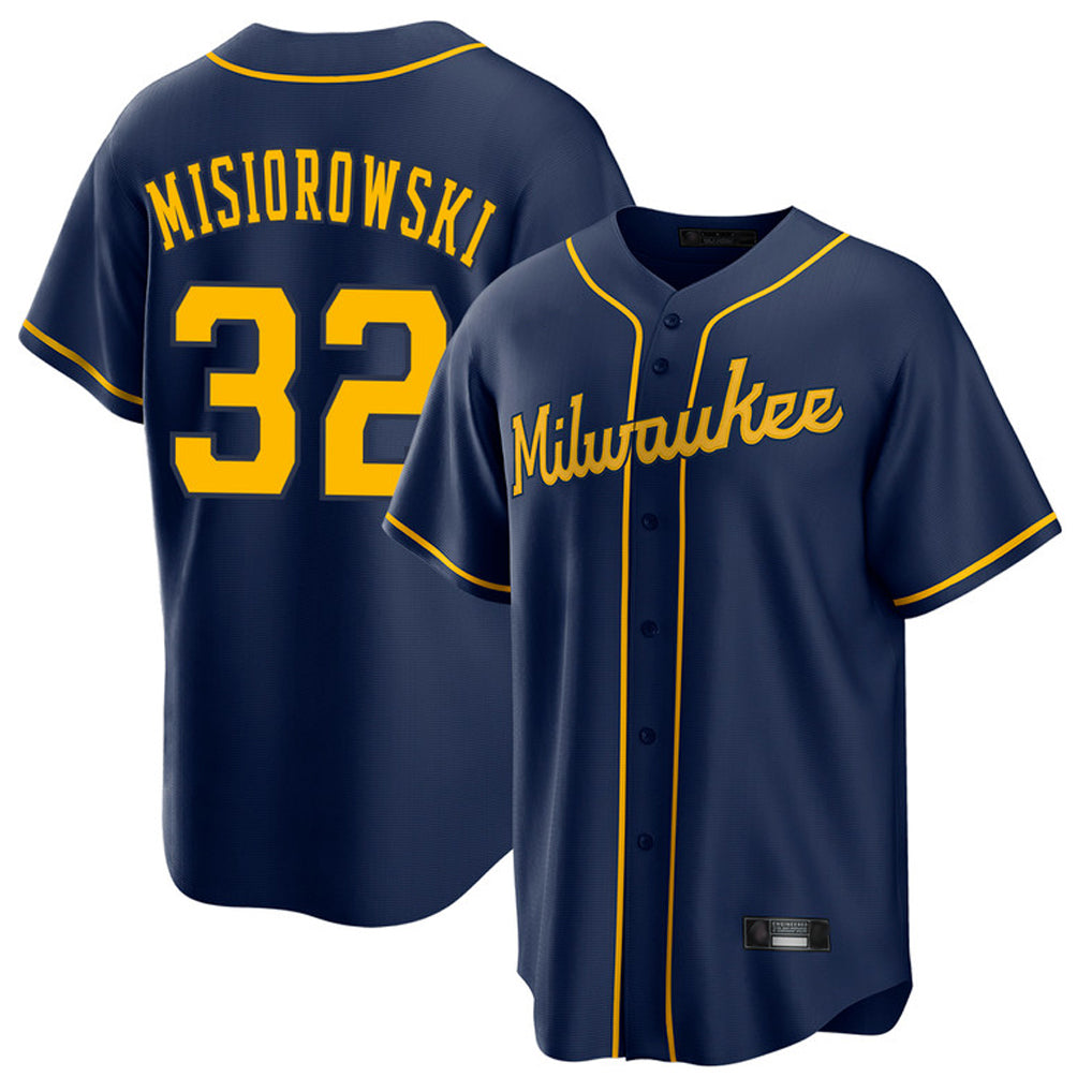 Ldoa M.Brewers #32 Jacob Misiorowski Player Navy Home Game Stitched Jerseys