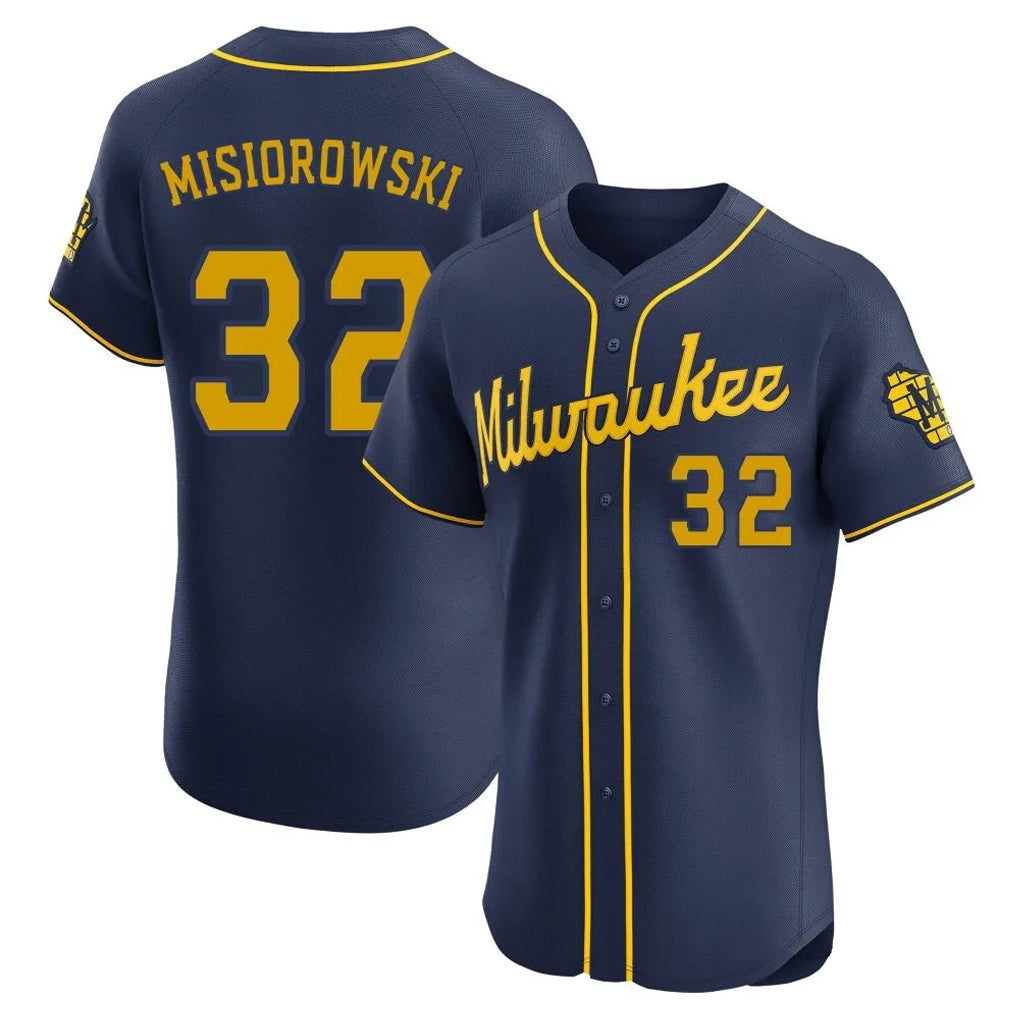 Ldoa M.Brewers #32 Jacob Misiorowski Player Navy Home Limited Elite Stitched Jerseys