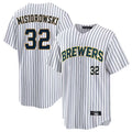 Ldoa M.Brewers #32 Jacob Misiorowski Player White Stripes Limited Game Home Stitched Jerseys