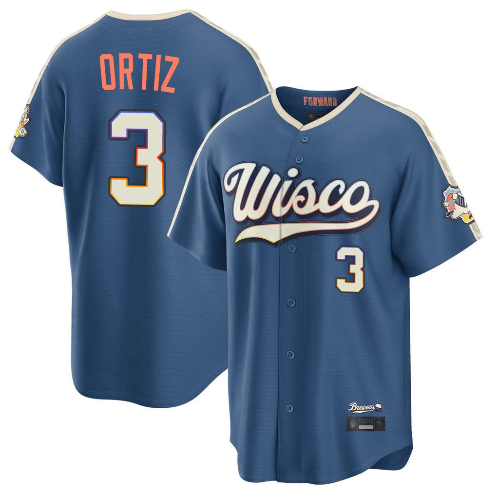 Ldoa M.Brewers #3 Joey Ortiz Player Blue 2026 City Connect Home Game Stitched Jerseys