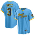 Ldoa M.Brewers #3 Joey Ortiz Player Light Blue City Connect Home Game Stitched Jerseys