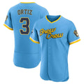 Ldoa M.Brewers #3 Joey Ortiz Player Light Blue City Connect Home Limited Elite Stitched Jerseys