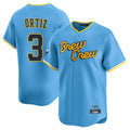 Ldoa M.Brewers #3 Joey Ortiz Player Light Blue City Connect Home Limited Stitched Jerseys
