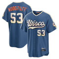 Ldoa M.Brewers #53 Brandon Woodruff Player Blue 2026 City Connect Home Game Stitched Jerseys