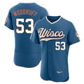 Ldoa M.Brewers #53 Brandon Woodruff Player Blue 2026 City Connect Home Limited Elite Stitched Jerseys