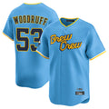Ldoa M.Brewers #53 Brandon Woodruff Player Light Blue City Connect Home Limited Stitched Jerseys