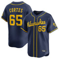 Ldoa M.Brewers #65 Nestor Cortes Player Navy Home Limited Stitched Jerseys