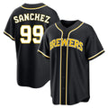 Ldoa M.Brewers #99 Gary Sanchez Player Black Fashion Out Home Game Stitched Jerseys
