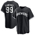 Ldoa M.Brewers #99 Gary Sanchez Player Black Game Home Stitched Jerseys