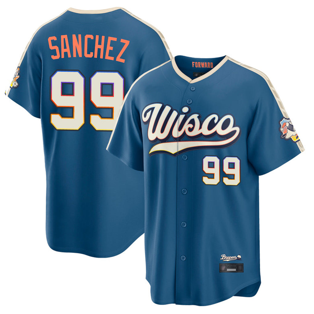 Ldoa M.Brewers #99 Gary Sanchez Player Blue 2026 City Connect Home Game Stitched Jerseys