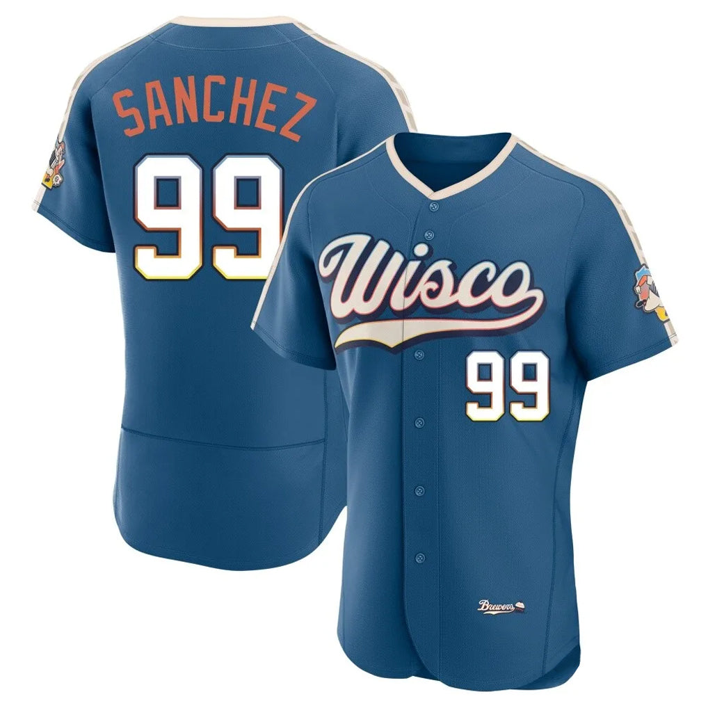 Ldoa M.Brewers #99 Gary Sanchez Player Blue 2026 City Connect Home Limited Elite Stitched Jerseys