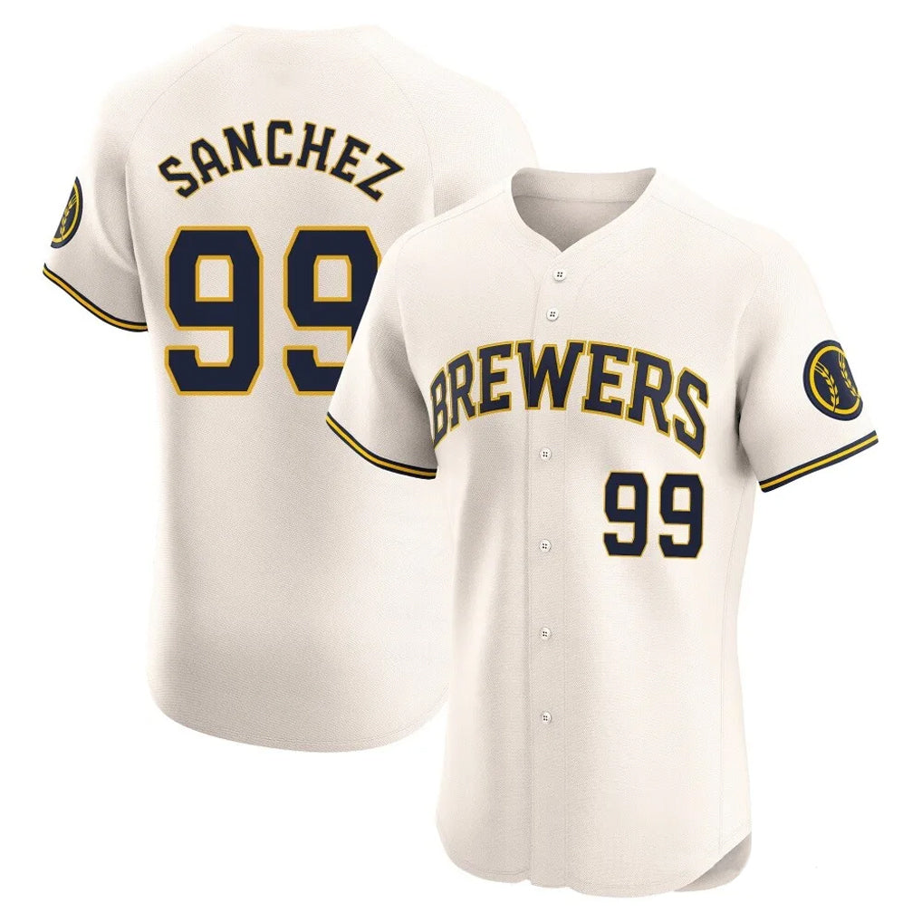 Ldoa M.Brewers #99 Gary Sanchez Player Cream Home Limited Elite Stitched Jerseys