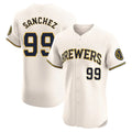 Ldoa M.Brewers #99 Gary Sanchez Player Cream Home Limited Elite Stitched Jerseys
