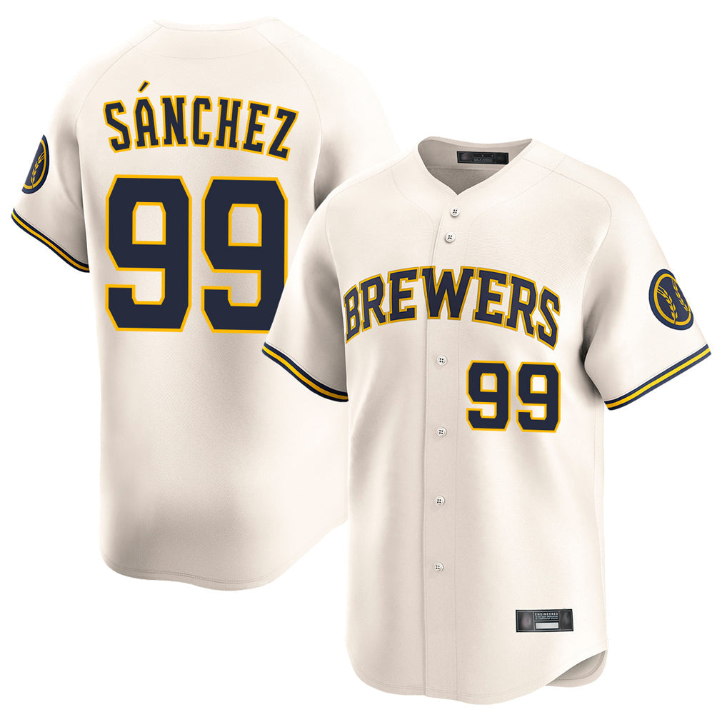 Ldoa M.Brewers #99 Gary Sanchez Player Cream Home Limited Game Stitched Jerseys