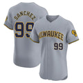 Ldoa M.Brewers #99 Gary Sanchez Player Gray Home Limited Elite Stitched Jerseys