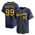 Ldoa M.Brewers #99 Gary Sanchez Player Navy Home Limited Stitched Jerseys