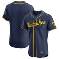 Ldoa M.Brewers Blank Player Navy Home Limited Elite Stitched Jerseys