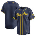 Ldoa M.Brewers Blank Player Navy Home Limited Stitched Jerseys