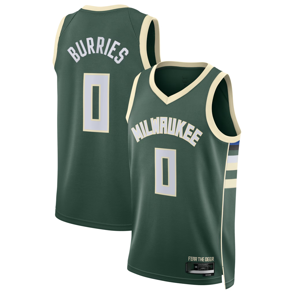 Ldoa M.Bucks #0 Brayden Burries Hunter Green Swingman Jerseys - Icon Edition