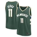 Ldoa M.Bucks #11 Tyler Herro Hunter Green Fast Break Replica Jerseys - Icon Edition