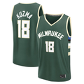 Ldoa M.Bucks #18 Kyle Kuzma Hunter Green Fast Break Replica Player Jerseys - Icon Edition
