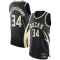 Ldoa M.Bucks #34 Giannis Antetokounmpo Black Authentic Player Jerseys - Statement Edition