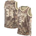Ldoa M.Bucks #34 Giannis Antetokounmpo Brown Select Series Swingman Jerseys