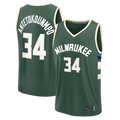 Ldoa M.Bucks #34 Giannis Antetokounmpo Hunter Green Fast Break Replica Player Jerseys - Icon Edition